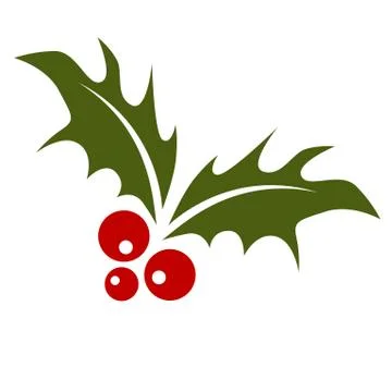 Holly Leaf with Berries Stock Illustration