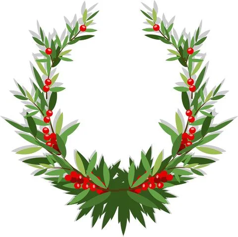 Holly leaves vector isolated Illustrazione stock