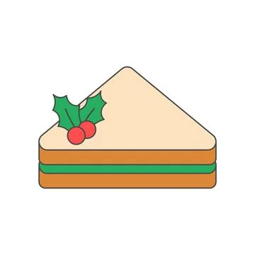 Holly sandwich Stock Illustration
