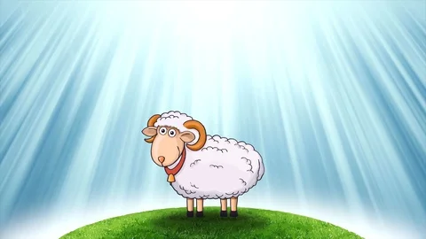 Holly Sheep Character for Eid Al Adha Video stock 94343062