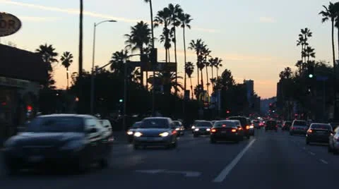 Hollywood Blvd Stock Footage 20435879