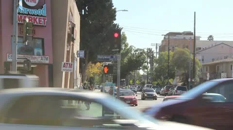 Hollywood Blvd Stock Footage 20438598