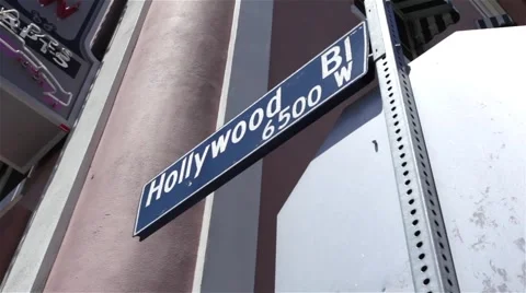 Hollywood Blvd Sign 05 HD Stock Footage