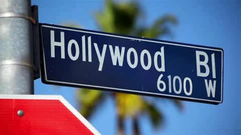 Hollywood Blvd Sign 11 HD Stock Footage