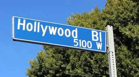 Hollywood Blvd Sign Stock Footage