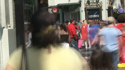 Hollywood Blvd, Sunset Blvd, Beverly Hills Series Stock Footage