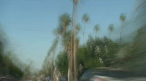 Hollywood Blvd, Sunset Blvd, Beverly Hills Series Stock Footage 443328