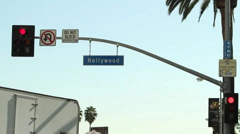 Hollywood Boulevard Stock Footage 55215787