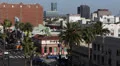 Hollywood Boulevard, Sign, Walk of Fame, Crowds People Walking, Cars Passing, LA HD Footage