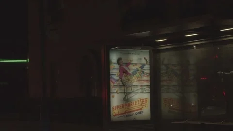 Hollywood Bus-stop (4k) 스톡 동영상 154210429