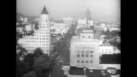 Hollywood, California, has movie studios with various departments and an editor Stock Footage 134557591