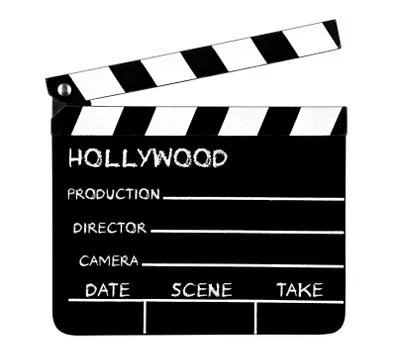 Hollywood clapperboard Stock Photos