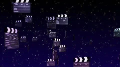 Hollywood - Clapperboards flying at camera 動画素材 10837165