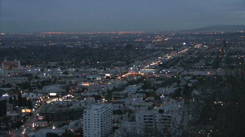 Hollywood evening Stock Footage 414662