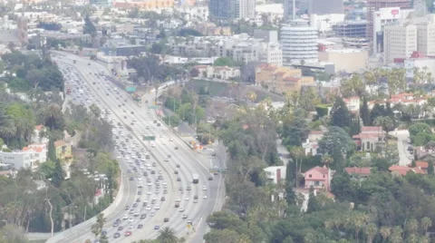 Hollywood Freeway Stock Footage 50264914