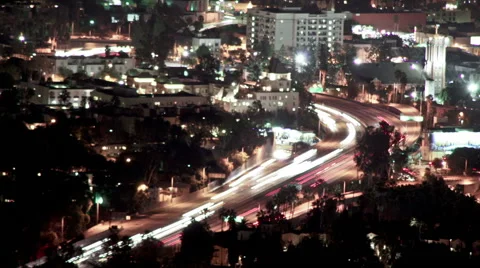 Hollywood Freeways Timelapse Stock Footage 43454015
