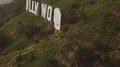 Hollywood Hills Aerial Closeup of Hollywood Sign HD Footage