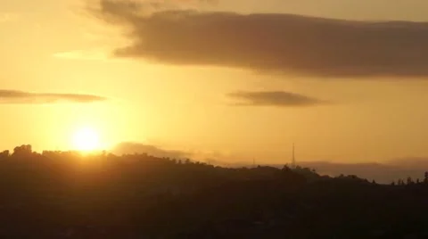 Hollywood Hills sunset HD Stock Footage