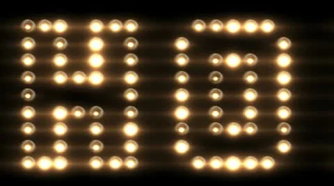 Hollywood Light Up Sign Stock Footage 10569177