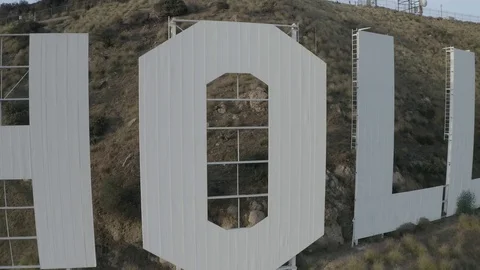 Hollywood pull back from close - 4K - Drone Stock Footage 126350377