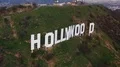 Hollywood Sign Close Up Aerial Shot HD Footage
