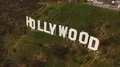 Hollywood Sign Close Up Aerial Shot HD Footage