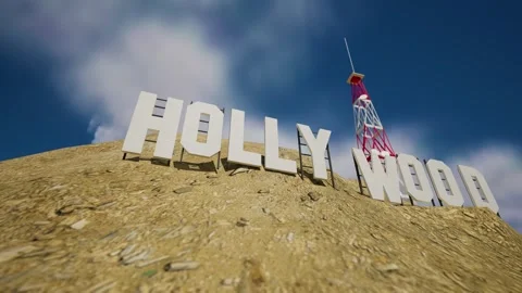 Hollywood Sign Drone Stock Footage 248772559