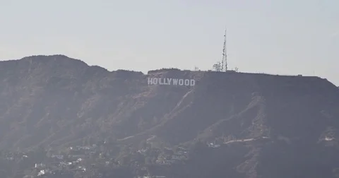Hollywood sign pull out 2 Stock Footage 77751627