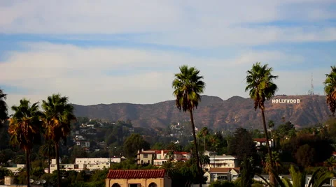 Hollywood Sign Timelapse Video stock 64034099