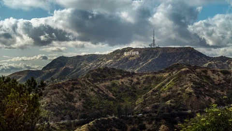Hollywood Sign Timelapse Stock Footage 76852428