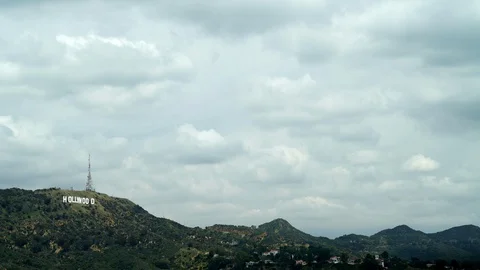 Hollywood Sign TImelapse Stock Footage 129102843