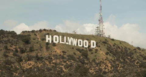 Hollywood Sign timelapse push in Stock Footage 87887970