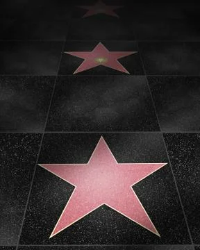 Hollywood Star Framed Boulevard space text Stock Illustration