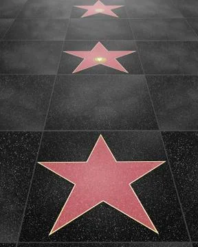 Hollywood Star Framed Boulevard space text Stock Illustration
