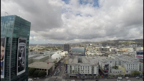 Hollywood Time lapse with clouds Video stock 87425458