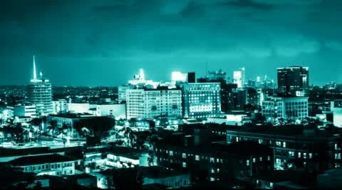 Hollywood Time Lapse Night Stock Footage 47628533