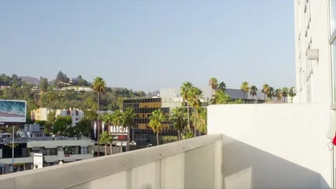 Hollywood view from barcony Video stock 273289825
