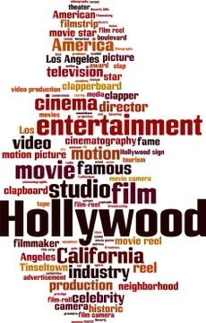 Hollywood word cloud Stock Illustration