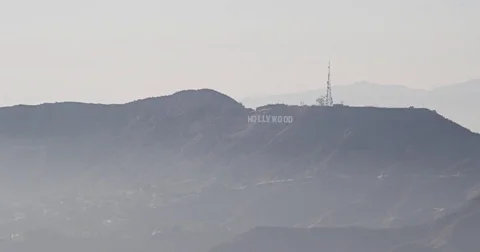 HollywoodSignPullOut Stock Footage