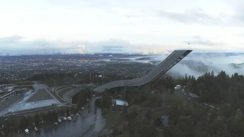 The Holmenkollen Ski Jump Vídeo Stock 95682298