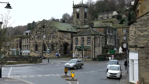 Holmfirth town centre Stock Footage 169640092