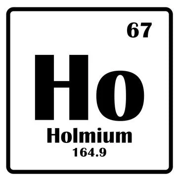 Holmium element icon Stock Illustration