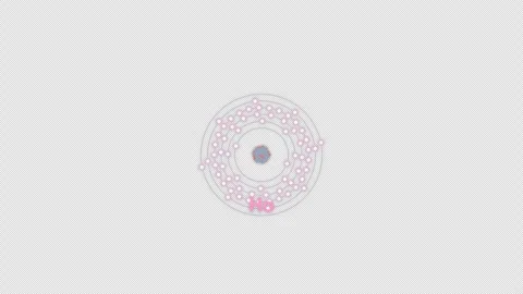 Holmium Ho Bohr Atom Model Clean No Text Animation Video Overlay Alpha 4K 库存影片 339367667