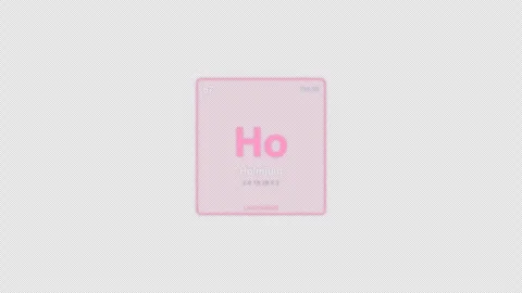 Holmium Ho Periodic Table Element Tile Labeled Animation Video Overlay Alpha 4K Видео 339367638