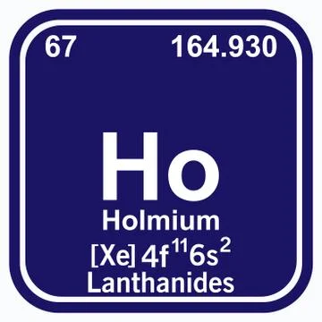 Holmium Periodic Table of the Elements Vector illustration eps 10 Illustrazione stock