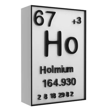 Holmium,Phosphorus on the periodic table of the elements on white blackgrou.. Illustrazione stock