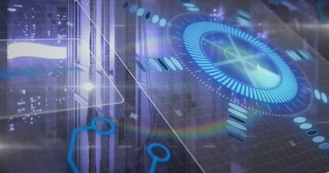 Holo UI panel pulsing, showing circular ... | Stock Video | Pond5