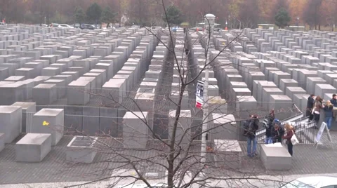 Holocaust berlin memorial Stock Footage 33310712