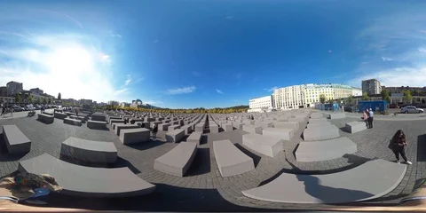 Holocaust Memorial Berlin - 360VR Video Stock-Footage 101585706