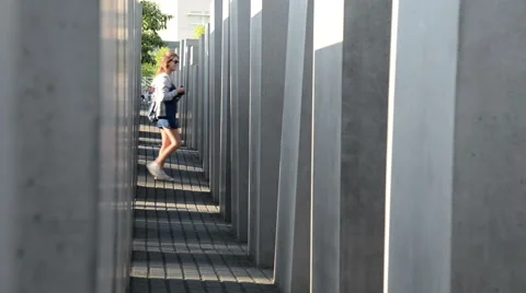Holocaust memorial in Berlin, Germany Stock Footage 41803868